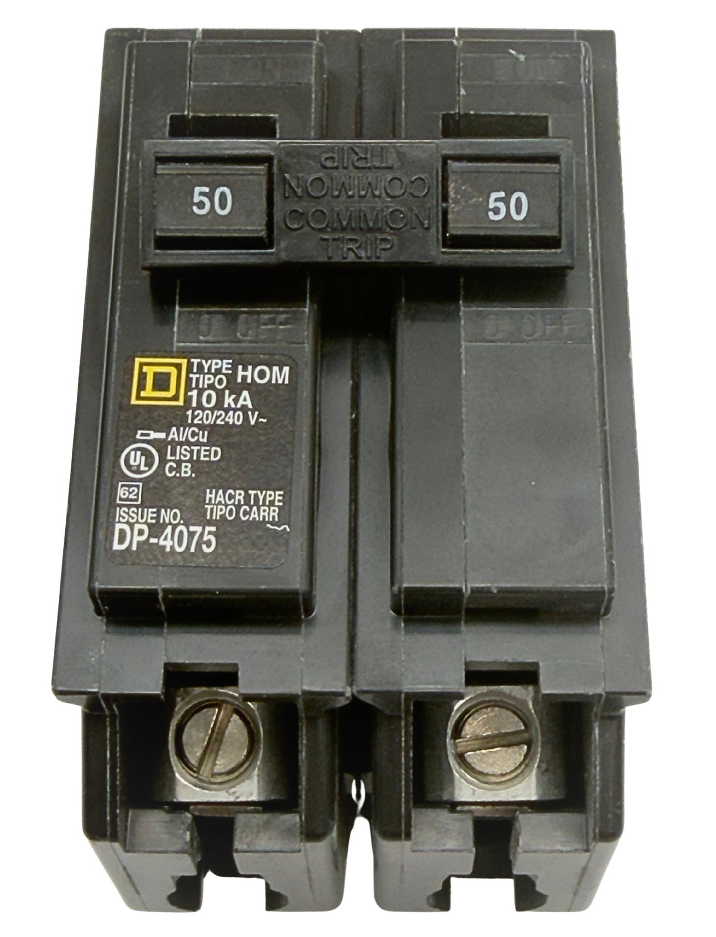Square D HOM250 50 Amp 2-Pole Circuit Breaker – Plug-On, UL Listed, New