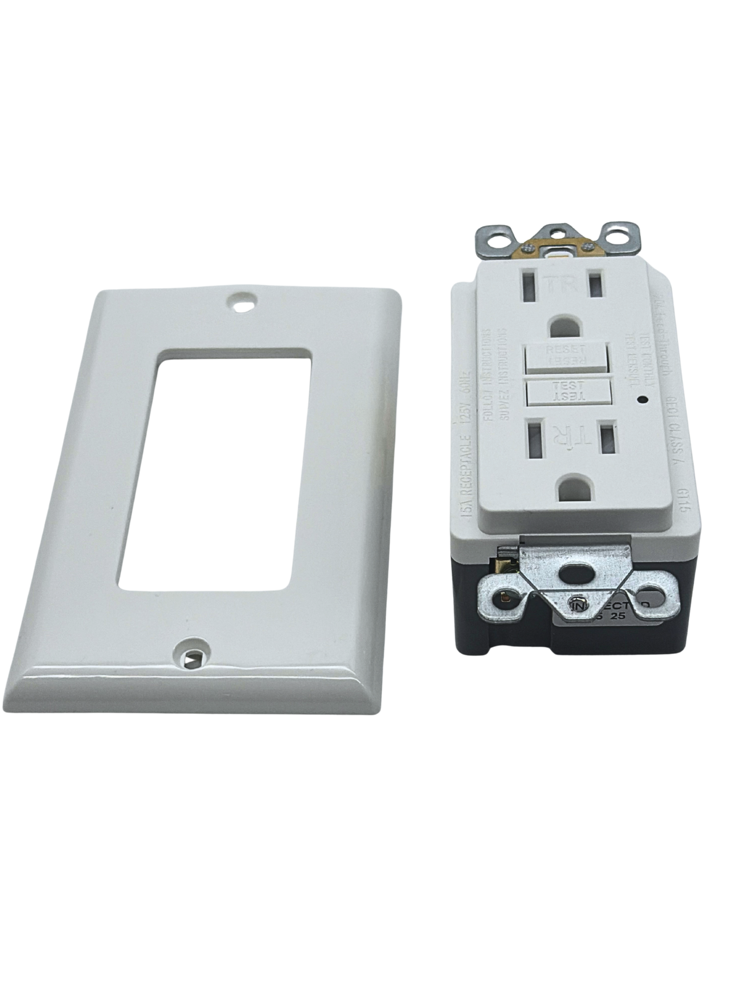 15 Amp GFCI Self-Test Tamper-Resistant Outlet – White | Residential Use