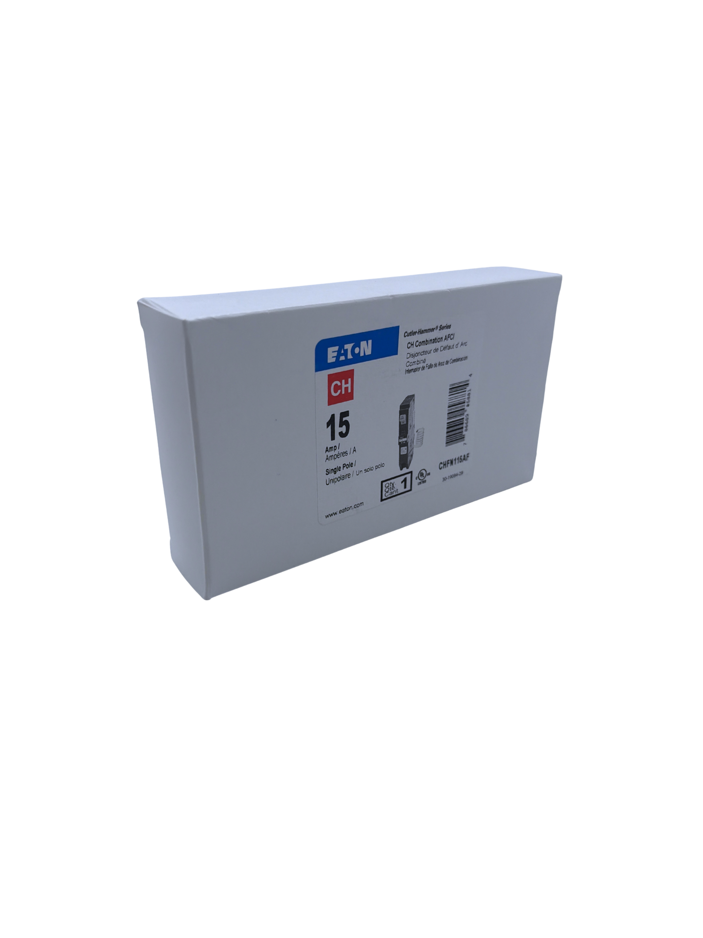 Eaton CHFN115AF 15 Amp AFCI Circuit Breaker – 1-Pole, CH Series, With Neutral – New
