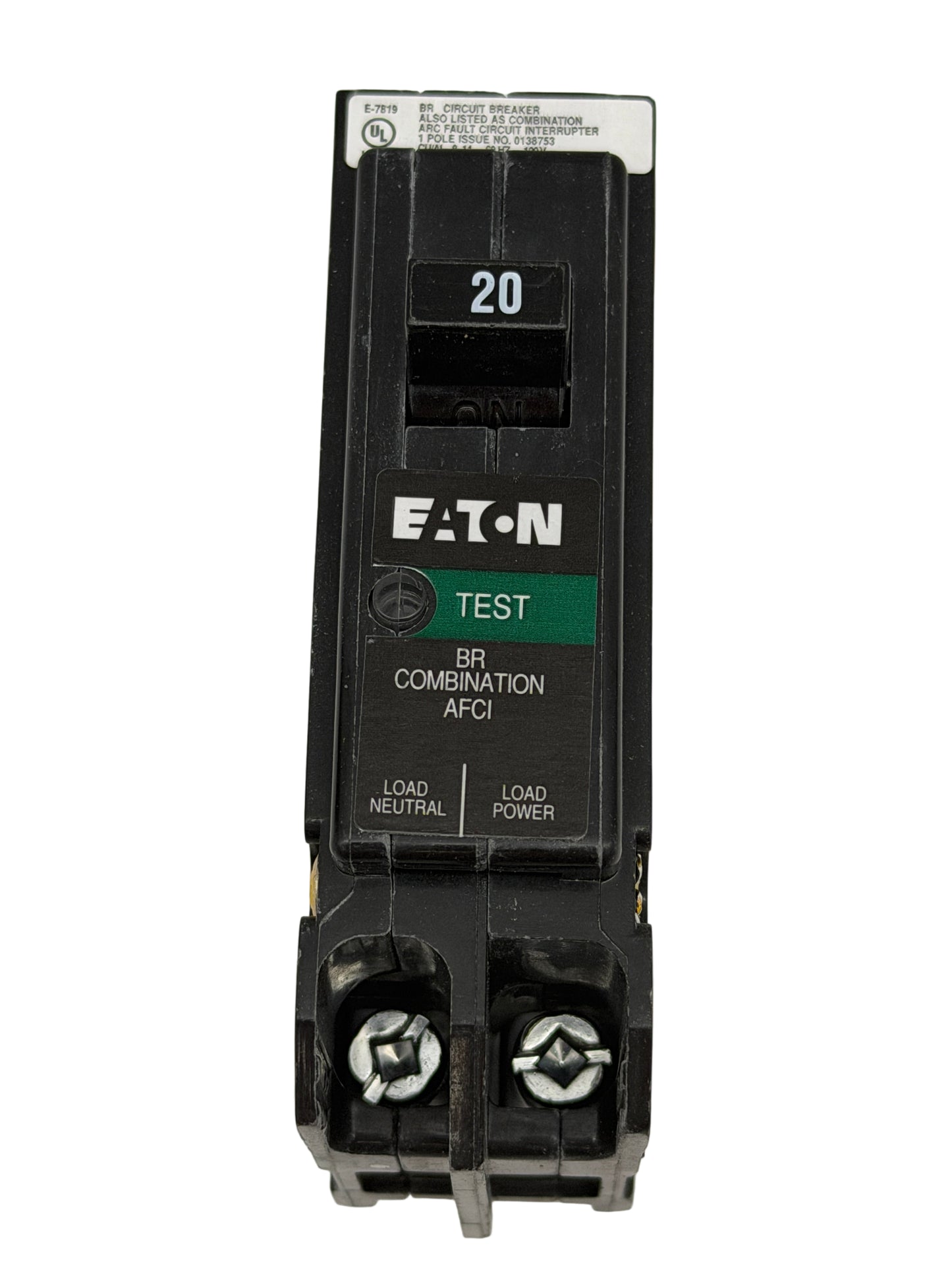 Eaton BRP120AF 20 Amp 1-Pole AFCI Plug-On Circuit Breaker – UL Listed, Residential Use