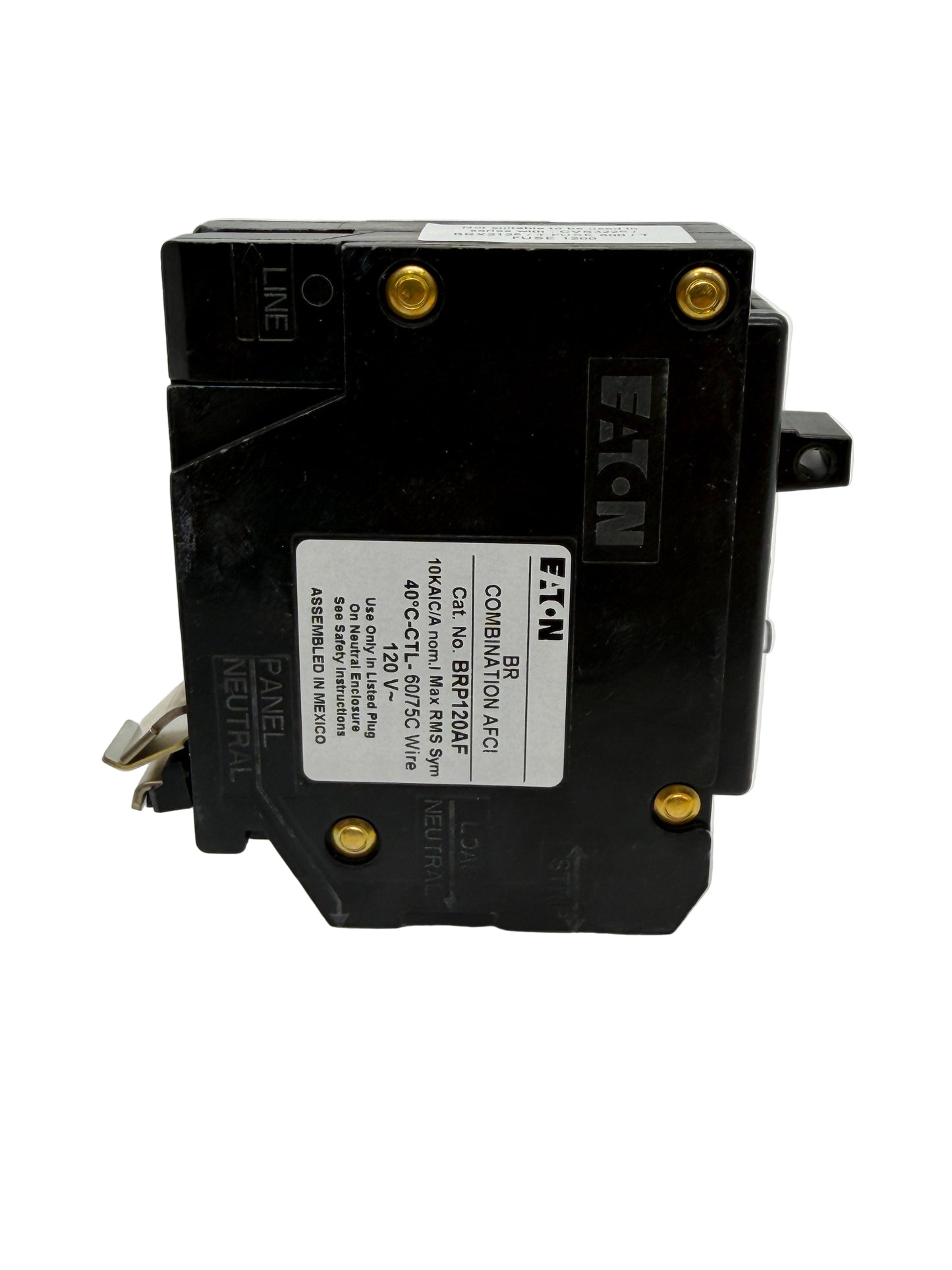 Eaton BRP120AF 20 Amp 1-Pole AFCI Plug-On Circuit Breaker – UL Listed, Residential Use