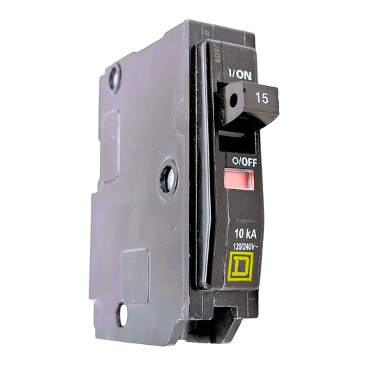 Square D QO115 15A 1-pole QO plug-on circuit breaker