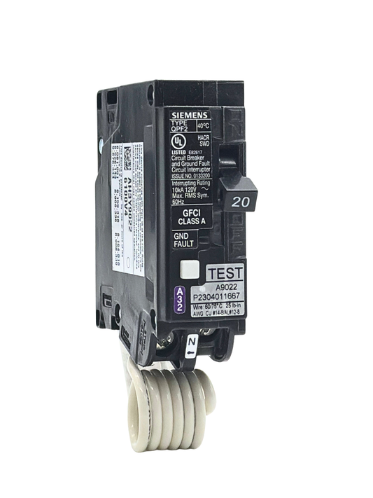 Siemens QF120A 20A GFCI Circuit Breaker – 1 Pole