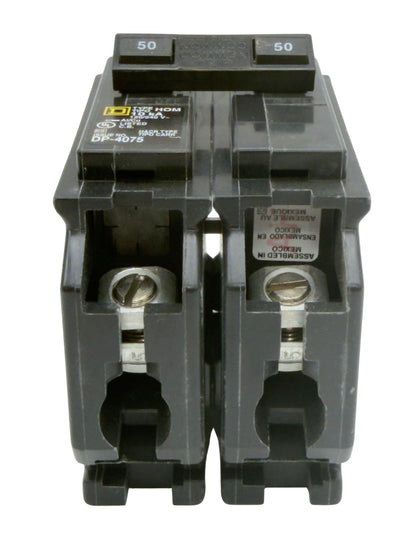 Square D HOM250 50 Amp 2-Pole Circuit Breaker – Plug-On, UL Listed, New