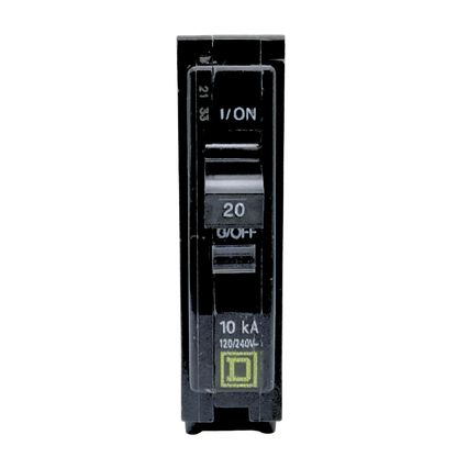 Square D QO120 20A 1-pole QO plug-on circuit breaker, view 2