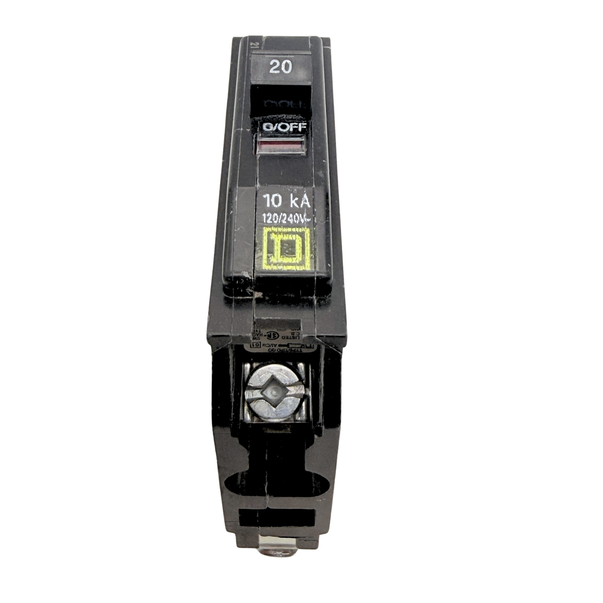 Square D QO120 20A 1-pole QO plug-on circuit breaker, view 3