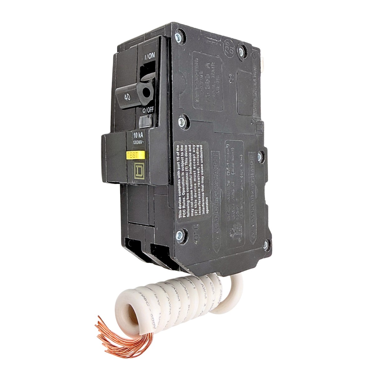 Square D QO240GFI 40 Amp 2-Pole GFCI Breaker, QO Plug-On Qwik-Gard – Hot Tub & Spa
