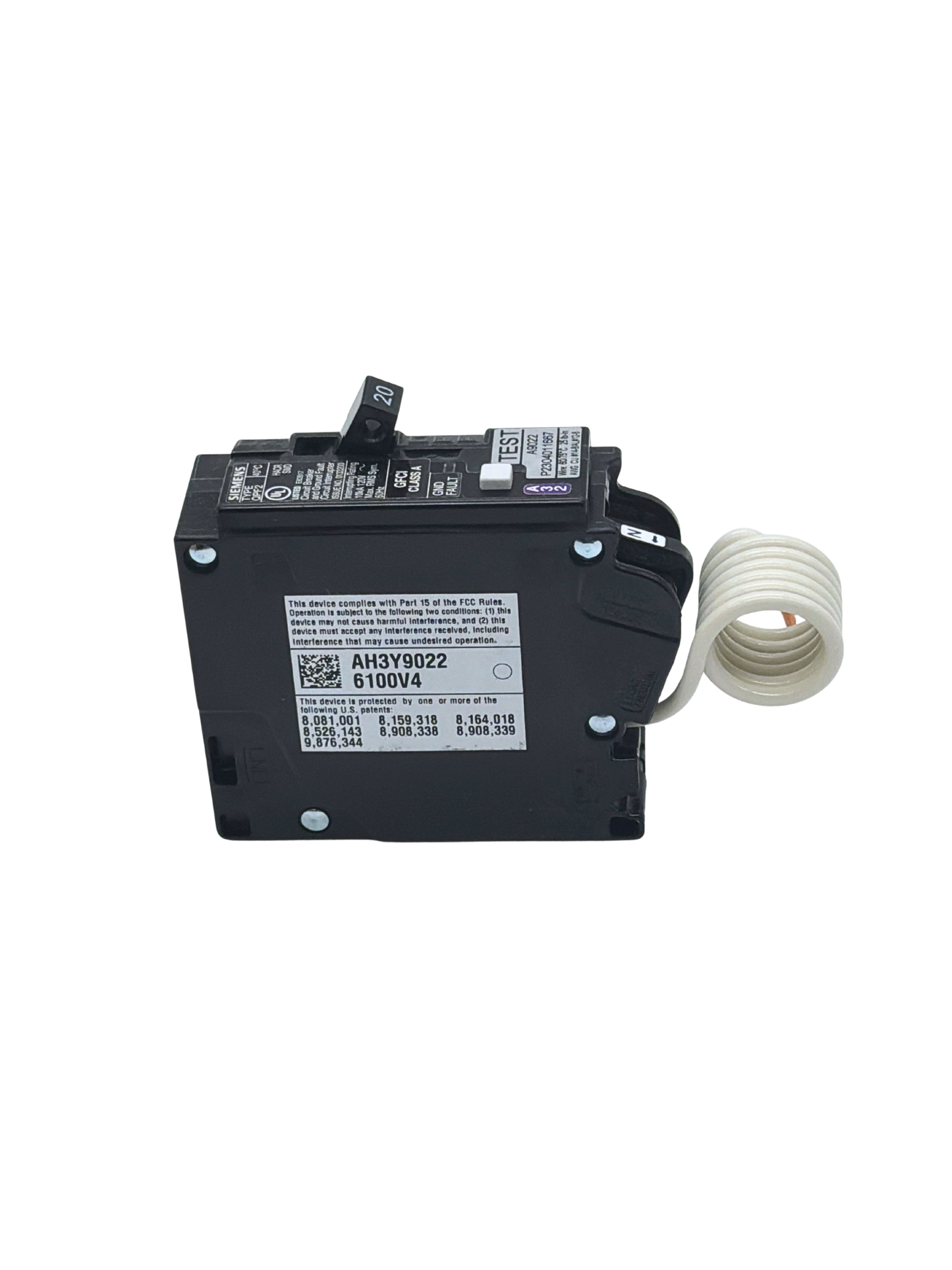 Siemens QF120A 20A GFCI Circuit Breaker – 1 Pole