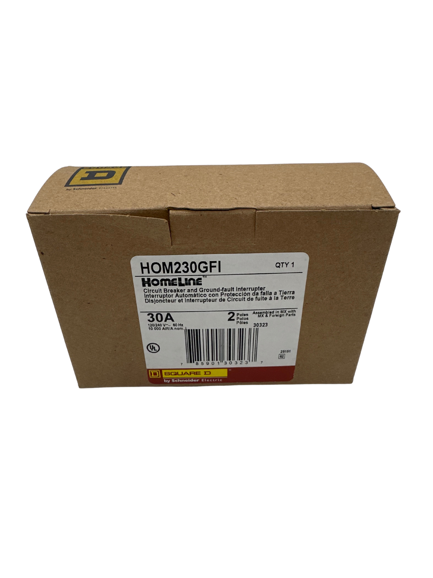 Square D HOM230GFI 30A 2-Pole GFCI Circuit Breaker – Homeline UL Listed
