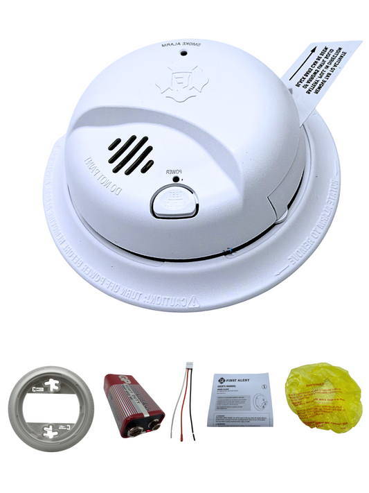 First Alert SMI100-AC  Smoke Detector & Alarm, AC Powered  Battery Backup-BRK0