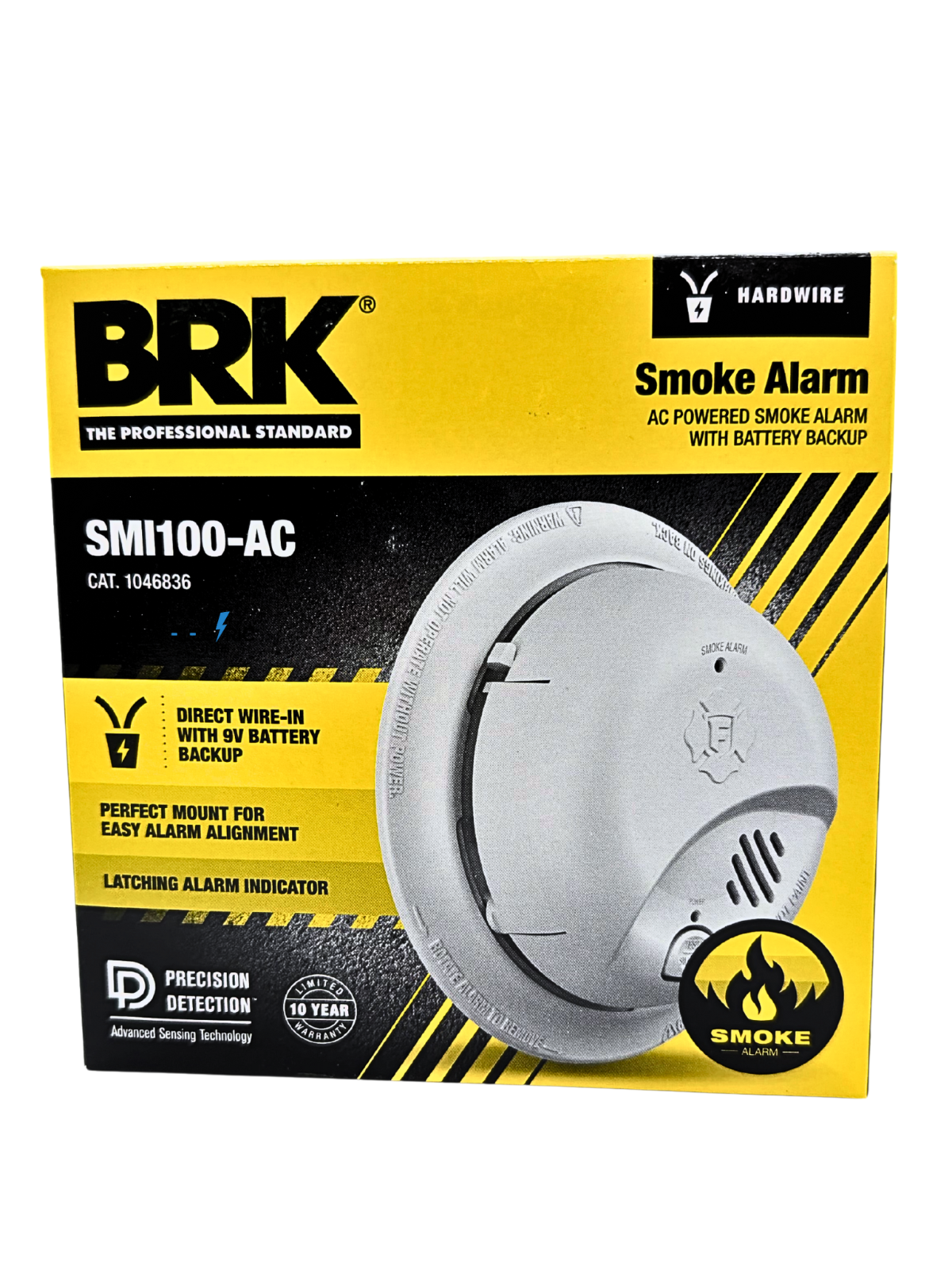 First Alert SMI100-AC  Smoke Detector & Alarm, AC Powered  Battery Backup-BRK2