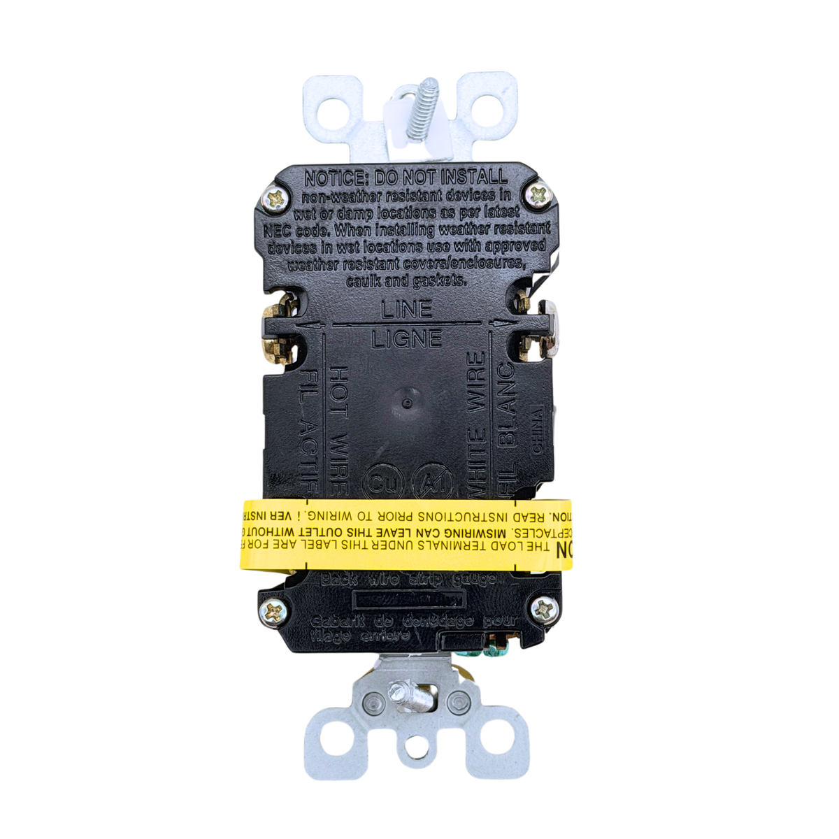 Leviton GFTR2-W SmartlockPro slim GFCI outlet, view 2