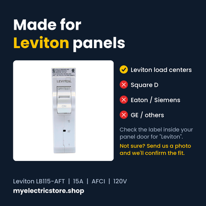 Leviton LB115-AFT compatibility: fits Leviton load centers only